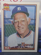 1991 Topps 40th Anniversary Sparky Anderson Manager ⚾️⚾️⚾️ Detroit Tigers 