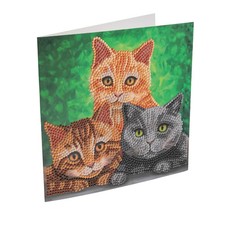 CraftBuddyUS CCK-A127: "Cat Portrait" Crystal Art Card 18 x 18cm
