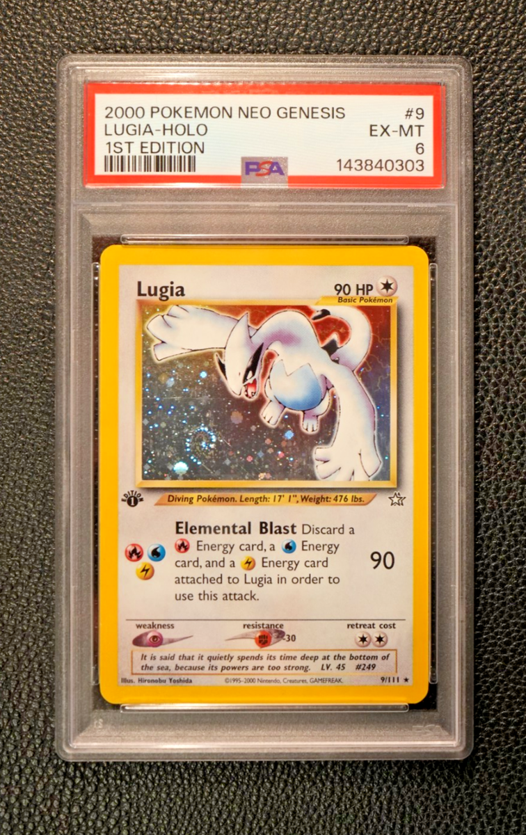 2000 Pokemon Neo Genesis Lugia 1st Edition Holo #9 PSA 6 EX-MT W