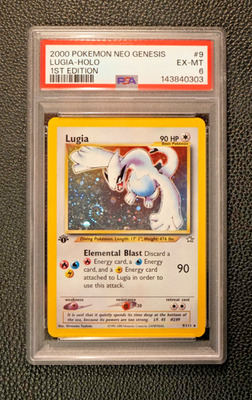 2000 Pokemon Neo Genesis Lugia 1st Edition Holo #9 PSA 6 EX-MT W