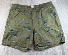 L.L. Bean Shorts Mens XL Camping Cotton Elastic Waist Casual Summer Pockets