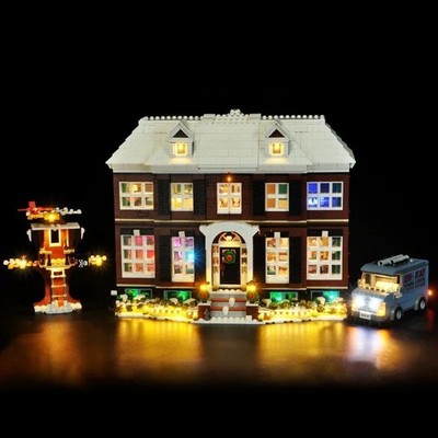 LED Lichtset für Lego 21330 Home Alone Hausbeleuchtung, Typenschild und Musik