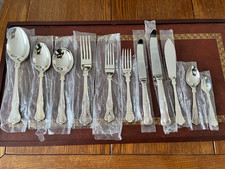 Vintage Cutlery Set 84 piece Sliver Plated in Original Wooden Case