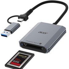 Acer CFexpress Type B Card Reader, 10Gbps USB 3.2 Gen 2 CF Express Grey