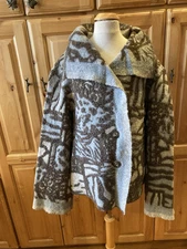 Amazing  Art to Wear Felted Wool Vintage Linda Lundstrom Jacket Rare.