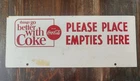 Vintage Coca Cola Things Go Better With Coke Metal Sign