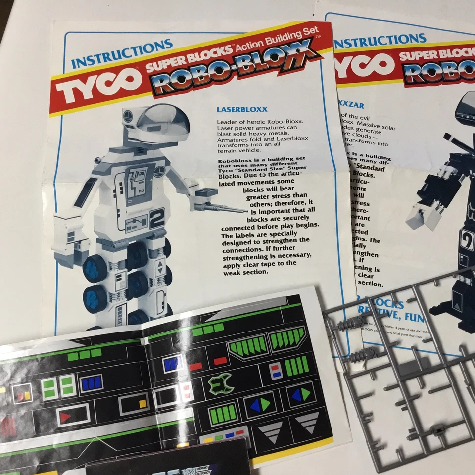 1986 Tyco Super Blocks Robo-Bloxx Transformer Robot Set LOT x 3 w/Instructions - Image 2 of 4