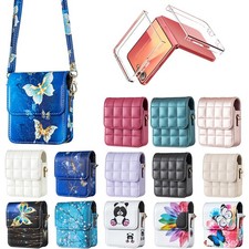 Small Crossbody Bag for Samsung Galaxy Z Flip7 6 5 with Hard PC Clear Phone Case