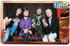 China: Telephone Card - The Rolling Stones - Mick Jagger, Keith Richards, Ron Wood/12