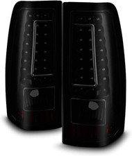 Black Smoke C-shape Led Tail Lights Set For 1999-2002 Chevy Silverado Gmc Sierra Black Smoke C-shape Led Tail Lights Set For 1999-2002 Chevy Silverado Gmc Sierra