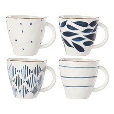 Lenox Blue Bay 4-Piece Dessert Mug Set, 2.75 LB 4 Count Pack of 1 