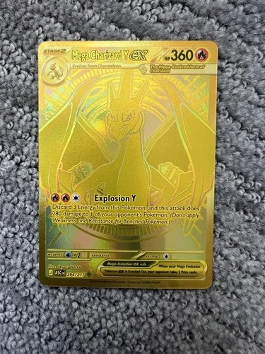 Mega Charizard Y ex ASC EN 294/217 GOLD Hyper Rare Pokemon Ascended Heroes