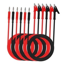 6PCS Banana Plug to Alligator Clip Test Lead Wire Cable 4mm Banana to Alligator