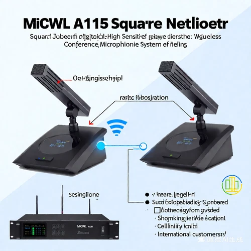 MiCWL A115 Digital Wireless Conference Microphone System Square Tube Table Mics - Picture 11 of 15