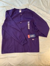 Scrub Top Cherokee Work Wear Long Sleeve Medium Purple