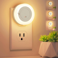 LED Night Lights Plug in Dimmable Dusk to Dawn Sensor 2700K 2-Pack