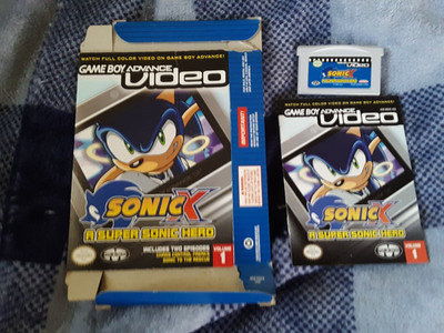 Sonic X A Super Sonic Hero GBA Video Cart +Box + Manual *Cleaned, Tested*