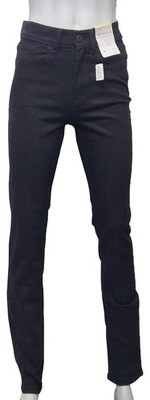Marks & Spencer Damen Jeanshose gerades Bein schwarz Baumwolle Fly Front