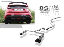 FOX Edelstahl Duplex Racing-Anlage Honda Civic 9 FK2 Type-R je 2x90mm schwarz