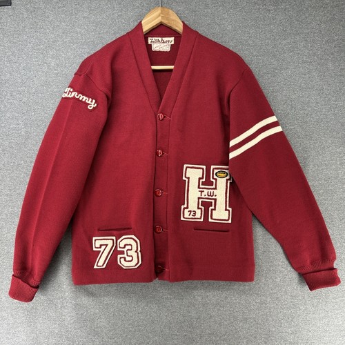 Vtg 1973 Varsity Football Jacket L & Wool Sweater M Tim Timmy Letter H TW Wilson - Picture 9 of 23