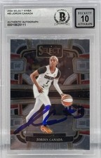 Jordin Canada Signed 2024 Panini Select WNBA #93 BAS Autograph Grade 10 Card