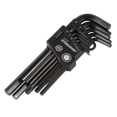 Steelman 13 Piece Long Arm Hex Key Allen Wrench Set Metric 41937