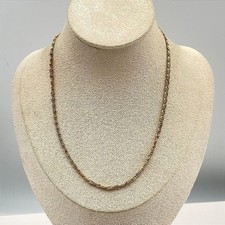 Vintage Gold Over S-Link Scroll Chain Necklace 18" Layering Choker Dainty