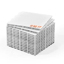 VEVOR 15pc Puzzle Exercise Mat  Interlocking Tiles 15 sq.ft GYM Home PP Flooring