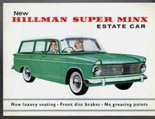 Hillman Super Minx Series II Estate 1962-63 UK Market Foldout Sales Brochure