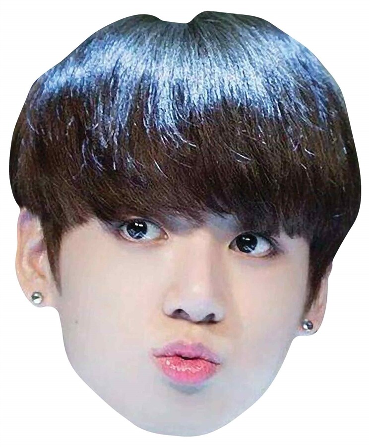 Jungkook (Jeon Jung-kook) from Bangtan Boys 2D Card Party Face Mask K Pop