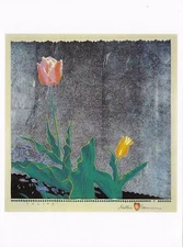 Postcard Gustave Baumann "Tulips" 1930 Museum Fine Arts NM MINT