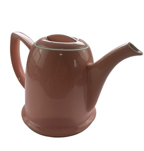 Vintage Mid Century HALL CHINA Teapot, Made For Forman Family Pink Stoneware - Picture 3 of 13
