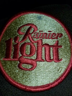 Rainier Light Beer Round Embroidered Logo Souvenir Badge Patch 3.5