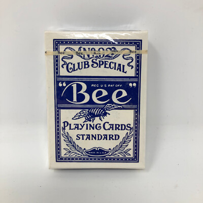 Vintage Bee Club Special No. 92 Diamond Back Blue Tax Stamp Sealed Playing Cards
