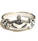 925 sterling silver claddagh Irish heart Friendship ring band 3.4g celtic estate — photo 1