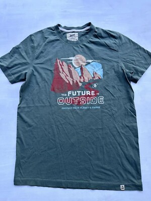 Landmark Project Future Is Outside 100% Organic Cotton T Shirt Mens M Green