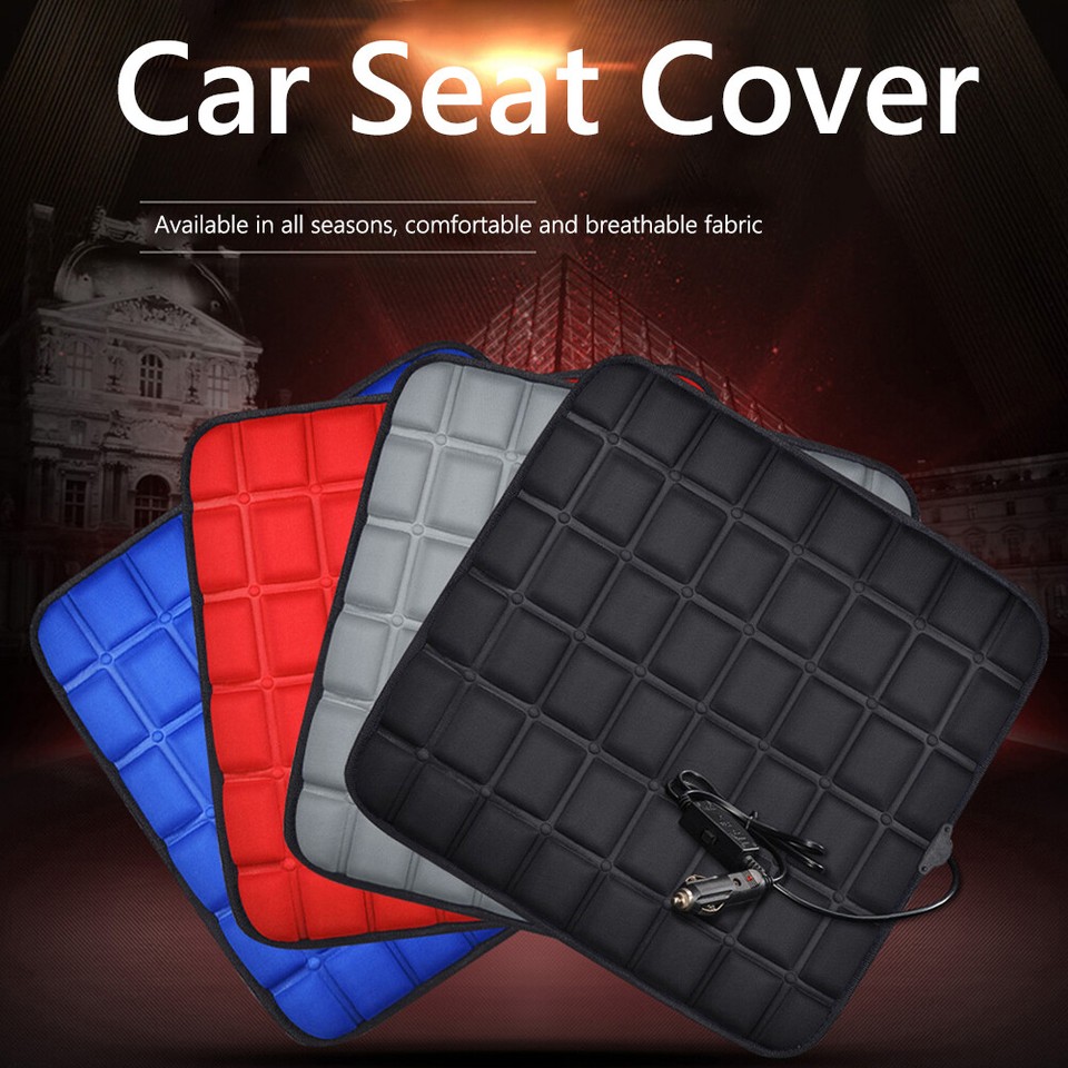 Universal 12V Car Seat Pad Cushion Cover Heating Heater Warm Heated