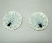 Dollhouse Halloween Spider Web Plates for Doll House Miniature Haunted House