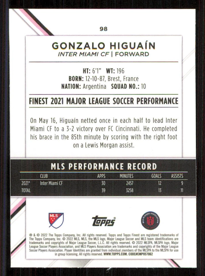 2022 Finest MLS '98 Topps Centurions #C1 Landon Donovan - Image 2 of 2