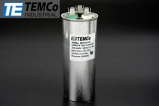 TEMCo 50+5 uf/MFD 370-440 VAC volts Round Dual Run Capacitor 50/60 Hz -Lot-1