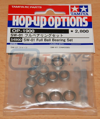 TAMIYA 54900 SW-01 Full Ball Bearing Kit - Set Of 20 Bearings For Mini Wheelie Chassis