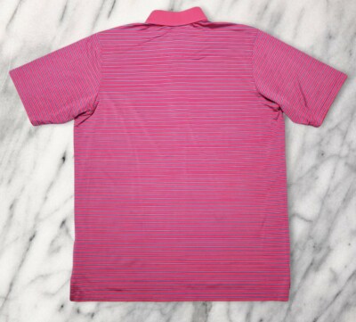 Chicago Golf Club Fairway & Greene Tech Striped Stretch Polo Shirt