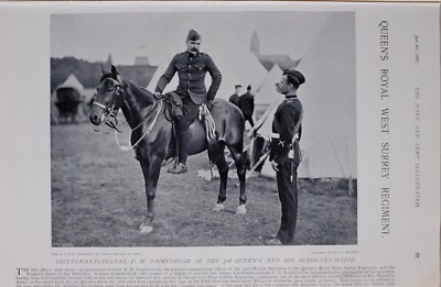 1897 BURENKRIEGSLEUTNANT - OBERST F. H. FAIRTLOUGH 3. KÖNIGINNEN & SERGEANT - MAJOR