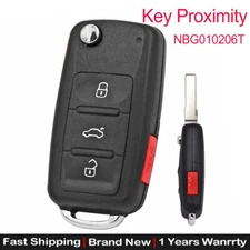 For Volkswagen 4 Button Remote Flip Smart Key Proximity NBG010206T 5K0837202AK