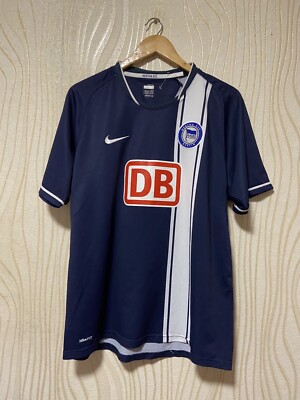 HERTA BERLIN 2007 2008 HOME FOOTBALL SHIRT SOCCER JERSEY NIKE #3 FRIEDERICH sz L
