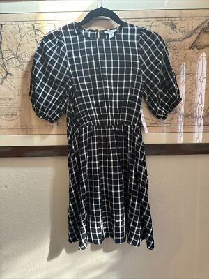 nordstrom black and white dress NEW Kids' Plaid Dress Minimalist Sophisticated 10 12 Large Connected Apparel Yoryu Flutter ivory party midi dress Sizing Nafa is size Color:Custom Color(Special Instructions for Seller)