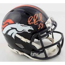 Bill Romanowski Signed Broncos Speed Mini-Helmet (Beckett COA)