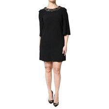 DOLCE & GABBANA Dress Crystal Embellished Round Neck Mini IT36/US2/XS 2930usd