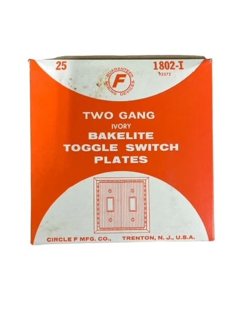 CUBIERTA INTERRUPTOR BAQUELITA (PAQUETE DE 10) INTERRUPTOR ACANALADO 2 BANDAS MARFIL NOS.ENVÍO GRATUITO Foto 2 de 2