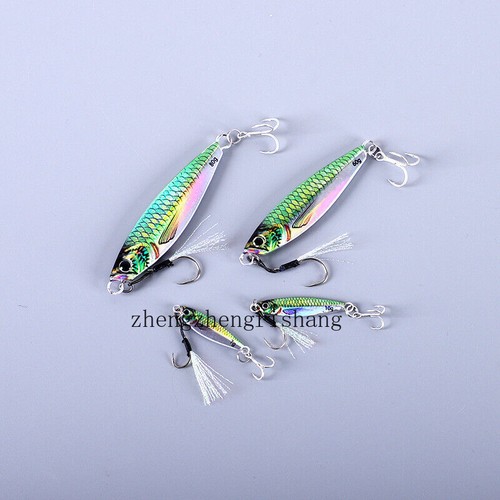 6PCS Maschere in Metallo Offshore Micro Farfalla Esca da Pesca per Tonno Snapper 7g -80g - Foto 6 di 20